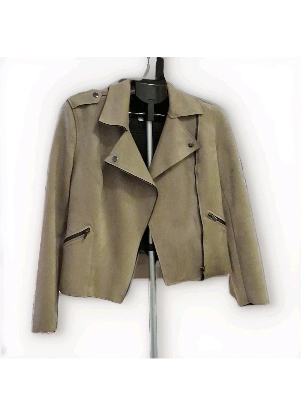 Kut from the Kloth Gray Suede Moto Jacket